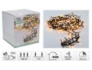 1800 Φωτάκια LED - 36 Μέτρα + 3 Μέτρα σύνδεσης, Κανονική Διάταξη, με χειριστήριο, 8 προγράμματα, Πράσινο καλώδιο PVC - Extra Θερμό Λευκό	