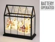 Διακοσμητικό Χωριό με φωτισμό και διαστάσεις 33x15.2x33cm