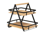 5five Ραφιέρα Οργάνωσης με 2 ράφια και διαστάσεις 30.5x22.5x29cm - Black