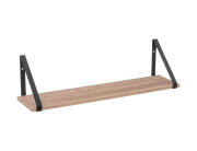 5five Ράφι τοίχου Aliaj με μεταλλικά στηρίγματα και διαστάσεις 58x16x15cm - Σε καφέ απόχρωση