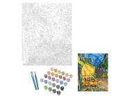 Seurat  Σετ Ζωγραφικής με αριθμούς Terrasse de café le soir με διαστάσεις 40x50cm - Περιλαμβάνονται χρώματα και πινέλα