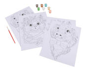 Colorem  Σετ Ζωγραφικής με αριθμούς Γάτα & Σκύλος - Ηλικίες 8 ετών και άνω - Περιλαμβάνονται χρώματα και πινέλα