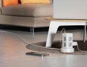 Tessan Πολύπριζο TPS03RX-DE-C με διακόπτη On/Off - 8x Schuko, 2x USB-A, 1x USB-C - Ρυθμιζόμενο Καλώδιο 2m - Λευκό