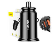 Baseus  Φορτιστής Αυτοκινήτου Circular - 5A - 30W - 2x USB - Μαύρο