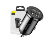 Baseus  Φορτιστής Αυτοκινήτου Grain Pro - 4.8A - 2x USB - Μαύρο