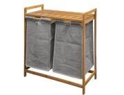 Douceur d'intérieur Καλάθι για άπλυτα με 2 χωρίσματα και διαστάσεις 66x33x73cm