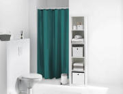 Douceur d'intérieur  Κουρτίνα Μπάνιου με κρίκους με διαστάσεις 180x200cm - Blue/Emerald