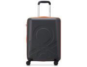 Βαλίτσα Delsey Paris x Benetton με χωρητικότητα 37L, τηλεσκοπικό χερούλι, κλείδωμα ασφαλείας, 4 ροδάκια και διαστάσεις 40x20x55cm - Black