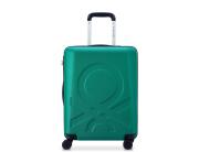 Βαλίτσα Delsey Paris x Benetton με χωρητικότητα 37L, τηλεσκοπικό χερούλι, κλείδωμα ασφαλείας, 4 ροδάκια και διαστάσεις 40x20x55cm - Green