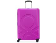 Βαλίτσα Delsey Paris x Benetton με χωρητικότητα 104L, τηλεσκοπικό χερούλι, κλείδωμα ασφαλείας, 4 ροδάκια και διαστάσεις 50x32x76cm - Pink