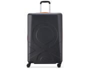 Βαλίτσα Delsey Paris x Benetton με χωρητικότητα 104L, τηλεσκοπικό χερούλι, κλείδωμα ασφαλείας, 4 ροδάκια και διαστάσεις 50x32x76cm - Black