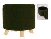 Σκαμπό Home & Styling Collection με αποθηκευτικό χώρο και διαστάσεις 40x37cm - Olive Green