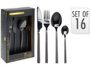 Σετ Μαχαιροπίρουνα Excellent Houseware από ανοξείδωτο ατσάλι - Μαύρο - 16 τεμάχια