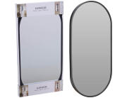 THE NETHERLANDS Διακοσμητικός καθρέφτης τοίχου οβάλ, με διαστάσεις 30x2.5x60cm - Μαύρο