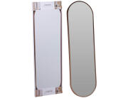 THE NETHERLANDS Διακοσμητικός καθρέφτης τοίχου οβάλ, με διαστάσεις 30x2.5x100cm - Dark wood