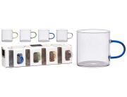 Excellent Houseware Σετ Κούπες Καφέ γυάλινες χωρητικότητας 70ml - 4 τεμάχια