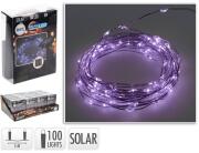 Deco 100 Ηλιακά Φωτάκια MicroLED - 5 Μέτρα + 2 Μέτρα σύνδεσης, Ασημί συρμάτινο καλώδιο - Ψυχρό Λευκό