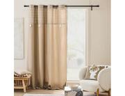 Douceur d'intérieur Κουρτίνα Mέτριας Σκίασης Twily  με τρουκς και διαστάσεις 140x240cm - Sand