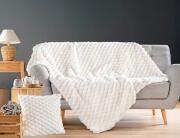 Douceur d'intérieur Κουβέρτα Frosty  με εσωτερική επένδυση sherpa και διαστάσεις 220x240cm - White