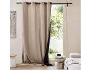 Douceur d'intérieur  Θερμομονωτική Κουρτίνα Υψηλής Σκίασης Madison με τρουκς και διαστάσεις 140x260cm - Noisette