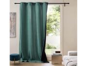 Douceur d'intérieur  Θερμομονωτική Κουρτίνα Υψηλής Σκίασης Madison με τρουκς και διαστάσεις 140x260cm - Green
