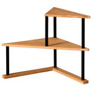 Kesper Διπλό Ράφι Bamboo 52x39x29,5cm Με Μαύρη Μεταλλική Βάση