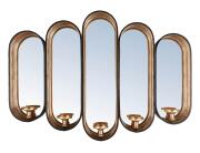 Countryfield Διακοσμητικός Καθρέπτης τοίχου Vanity με κηροπήγια και διαστάσεις 93.5x11x67cm