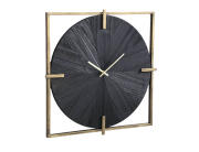 PTMD Luxury Living Ρολόι Τοίχου Αναλογικό Oxxo 53x5x53cm Χρυσό Μαύρο