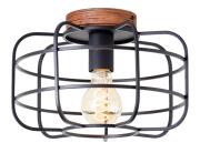 Brilliant  Φωτιστικό Οροφής Gwen Μονόφωτο, με λαμπτήρα E27 και διαστάσεις 30x30x19.8cm - Μαύρο