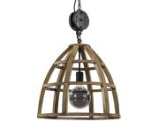 Brilliant  Φωτιστικό Οροφής Matrix Μονόφωτο, με λαμπτήρα E27 και διαστάσεις 34x34x143cm - Απόχρωση Ξύλου