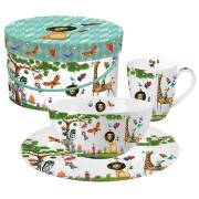 Paperproducts Design - PPD Παιδικό σετ 3τεμ. (πιάτο/μπολ/κούπα) σε κουτί Animals Garden