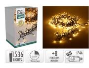 1536 Φωτάκια LED - 19.9 Μέτρα + 3 Μέτρα σύνδεσης, Μαύρο καλώδιο - 'Εξτρα θερμό λευκό