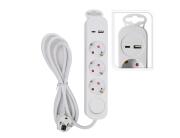 THE NETHERLANDS Πολύπριζο - 3x Schuko, 1x USB-A, 1x USB-C - Με Διακόπτη On/Off - Καλώδιο 1.5m - Λευκό