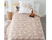 Atmosphera  Σετ Μονή Παπλωματοθήκη & Μαξιλαροθήκη Savane 2 όψεων, από βαμβάκι, με διαστάσεις 140x200cm