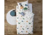 Atmosphera  Σετ Μονή Παπλωματοθήκη & Μαξιλαροθήκη Dino 2 όψεων, από βαμβάκι 57TC, με διαστάσεις 140x200cm