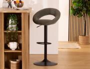 Atmosphera Σκαμπό μπαρ Sasha με ρυθμιζόμενο ύψος και διαστάσεις 48.5x51.5x96.5cm - Black