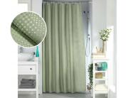 Douceur d'intérieur Κουρτίνα Μπάνιου με κρίκους Quartz  με διαστάσεις 180x200cm - Sage