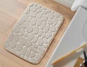 Πατάκι Μπάνιου Ricochet Douceur d'intérieur με memory foam και διαστάσεις 50x80cm - Taupe
