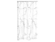 Douceur d'intérieur Κουρτίνα Μπάνιου με κρίκους Marbre  με διαστάσεις 180x200cm - Λευκό
