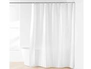 Douceur d'intérieur  Κουρτίνα Μπάνιου με κρίκους Satina με διαστάσεις 180x200cm - Λευκό