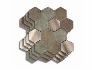 Douceur d'intérieur Αυτοκόλλητα Πλακάκια Hexa με διαστάσεις 25x23.2cm - Grey - 4 τεμάχια
