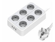Tessan  Πολύπριζο 9-σε-1 Power Strip (TS-303) - 6xSchuko, 3xUSB, καλώδιο 2m