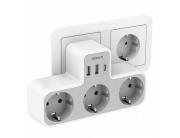 Tessan TS-323-DE-C Πρίζα Ρεύματος Τοίχου 3xSchuko 2xUSB Type-C