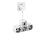 Tessan Πρίζα Ρεύματος Τοίχου 6 σε 1 Power Strip (TS-323X-C) - 3x Schuko, 2x USB, 1x Type-C - 15 cm