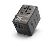 Universal Travel Tessan Φορτιστής (TS-WTA02) με 2x Θύρες USB-A και 3x Θύρες USB-C 35W - Black