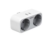 Πολύπριζο Τοίχου Tessan 4 σε 1 (TS-WS02DE01) - 2x Schuko, 1x USB- Α, 1x USB-C - White