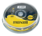 MAXELL CD-R 624027.40.TE 700ΜΒ 80min 52x speed cake box 10τμχ