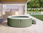 Intex Φουσκωτό Τζακούζι PureSpa 8 ατόμων, με φυσαλίδες, χωρητικότητα 1339lt και διαστάσεις 236x236x71cm - Olive Green