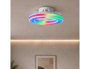 Brilliant  Ανεμιστήρας Οροφής Mondello G80915/05 με φωτισμό LED RGB, τηλεχειριστήριο, διάμετρο 41.5cm και ισχύ 26W - Λευκό