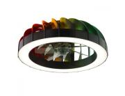 Brilliant G81080/06 Fanora Ανεμιστήρας Οροφής με Φωτισμό LED RGB Τηλεχειριστήριο 46cm 30W Μαύρο